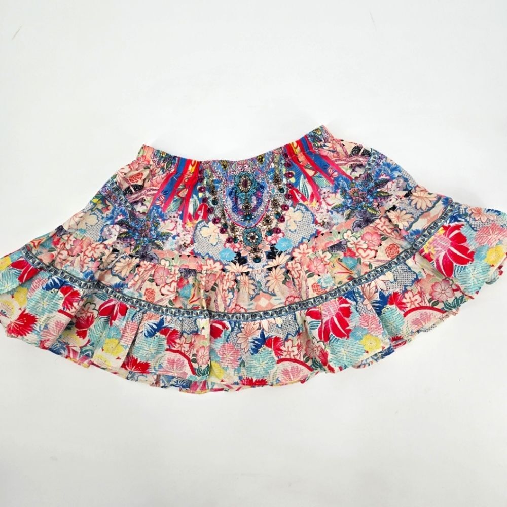 Milla By Camilla Girl Floral Embellished Skirt Size 6
